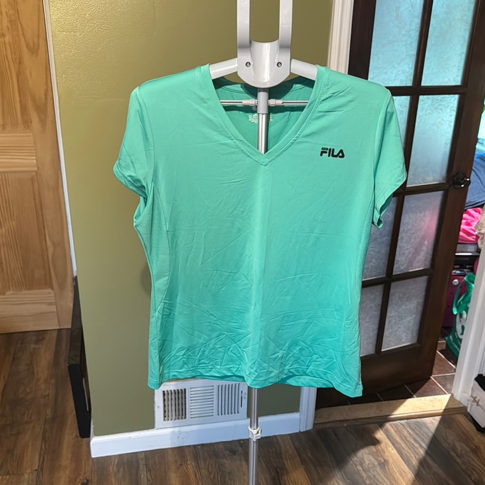 Fila Blue Short Sleeve Tee V-Neck